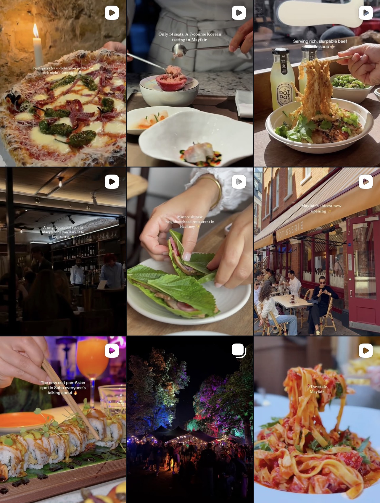 London Food Babes content